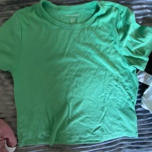 AMERICAN EAGLE OUTFITTERS green crop top size Xlarge.